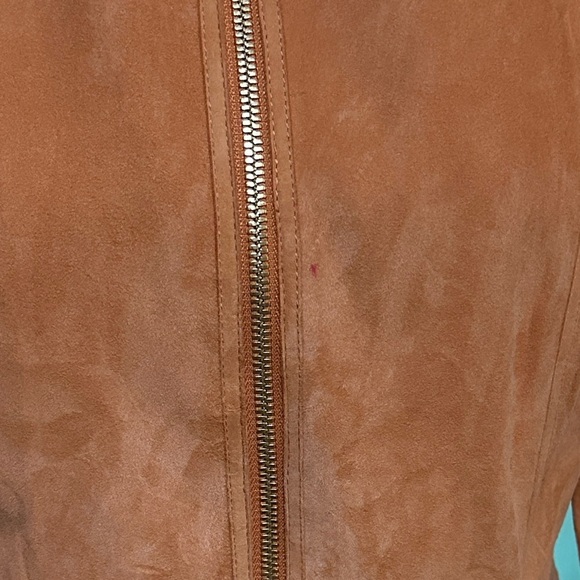 100% suede orange Dana Buchman jacket size 8 petite - Picture 3 of 5